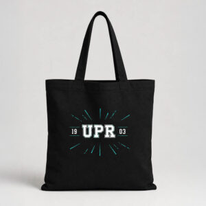 Bolso de mano (tote bag) UPR 1903 negro y azul