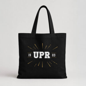 Bolso de mano (tote bag) UPR 1903 negro y dorado
